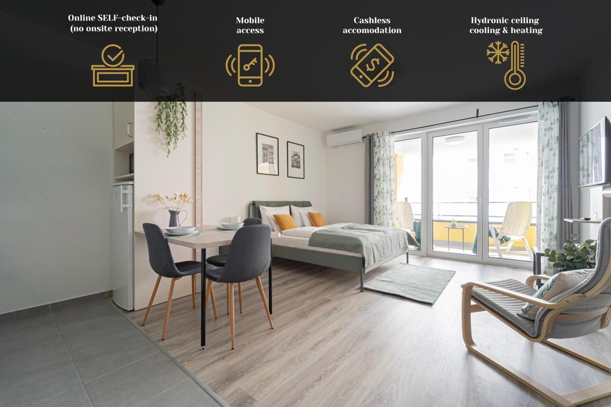 Westside Garden Apartments By Urbanrent Budapest Bagian luar foto